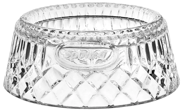 STUNNING! NEW - Godinger Shannon Crystal SPOILED Dog Food Water Bowl Germany