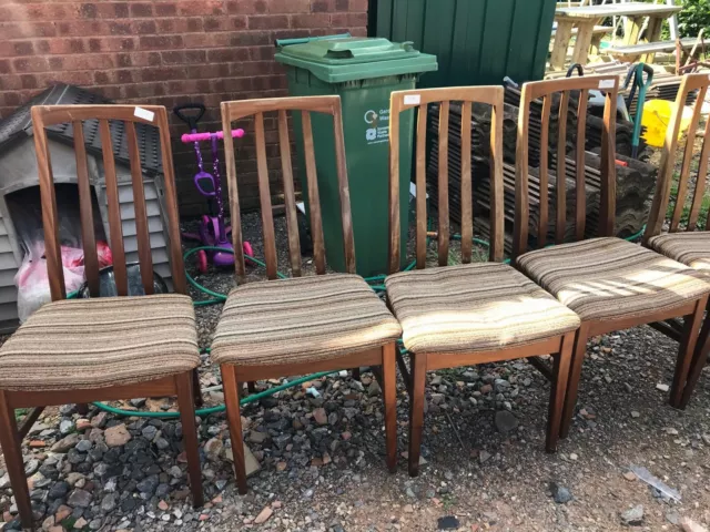 7 Mid Century Dining Chairs by William Lawrence.