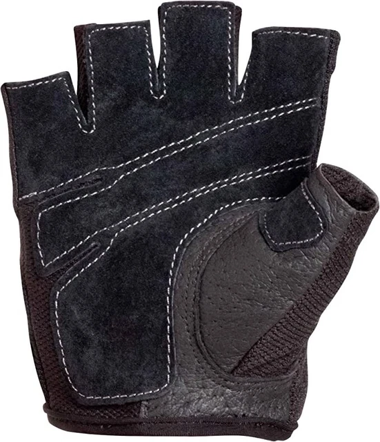 Harbinger Women's Power Weightlifting Gloves w/Stretch Back Mesh&Leather Black-L