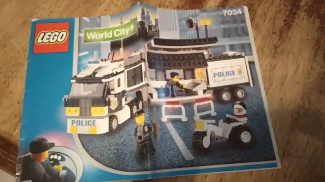 LEGO Instruction Manual Only Surveillance Truck 7034 No Bricks World City