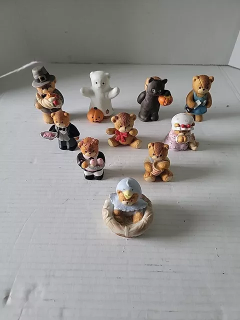 Enesco Lucy And Me Bears Lot Of 10.  Ghost, Butler, Bird In Nest