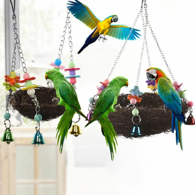 Vogel Papagei Wellensittich Schaukel Hängematte Nymphensittich Nest Spielzeug