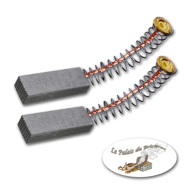 Jeu De 2 Charbons Pour Moteur Électrique - Dimensions 6 X 10 X 15 Mm - Référence CB103