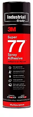 3M Super 77 Spray Adhesive Aerosol Clear - 24 oz