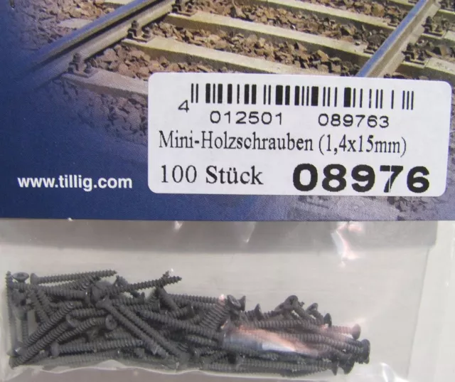 TILLIG 08976, Mini-Holzschrauben - 100 Stück