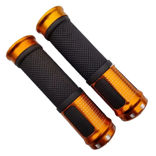 Anicy 2 Manopole MTB - Manopole Per Bicicletta, Mountain Bike, Manubrio Fine, Lega Di Alluminio, Maniglie Di Sicurezza 22.2 Mm, Nero - Foto 2