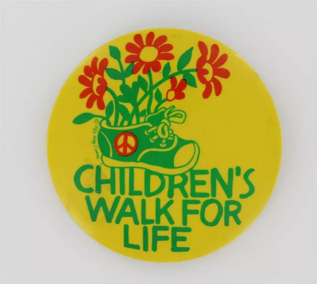 Stew Albert 1982 Yippies Children's Walk For Peace 3" Abbie Hoffman HUAC P1528