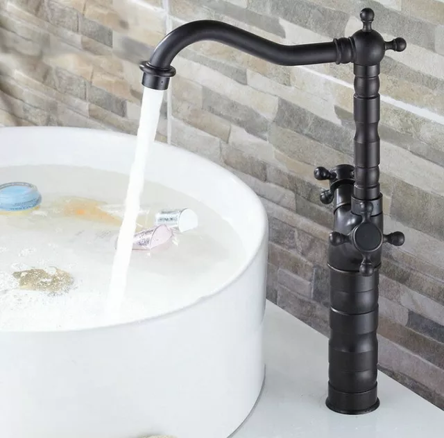 Oil Rubbed Brass Swivel Spout Kitchen Bathroom Faucet Vanity Sink Mixer Tap