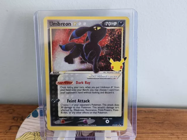 Pokemon Umbreon Gold Star 17/17 Celebrations 25th Anniversary Set Pack Fresh.