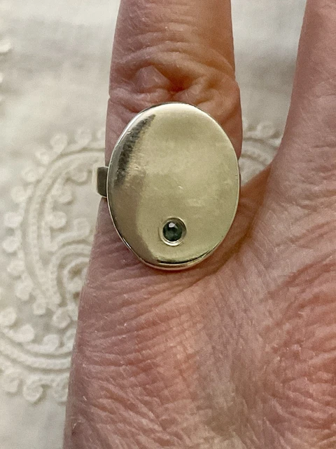 Bague Ou Chevalière En Argent 925/1000 Sertie De Nacre/abalone - Bijou Neuf Sans Emballage - Style Ethnique