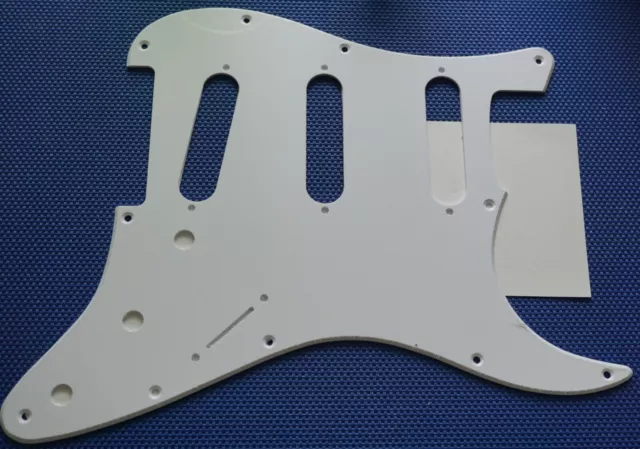 NEW White Stratocaster PICKGUARD for Fender Strat Guitar 1 Ply 11 Hole
