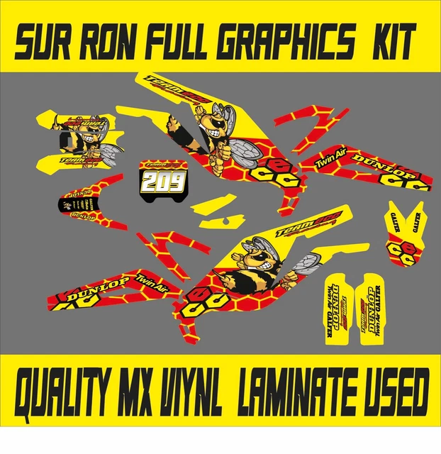 Ron Graphics SUR-RON GRAPHICS KIT for Sur-Ron Light Bee X Surron Wrap Sticker ...