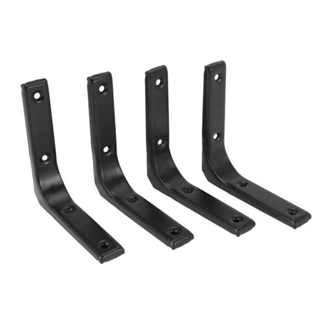 5X(4 PCS Iron Wall Shelf Bracket, 4 x 4 Inch Heavy Duty Shelf Support Bracket