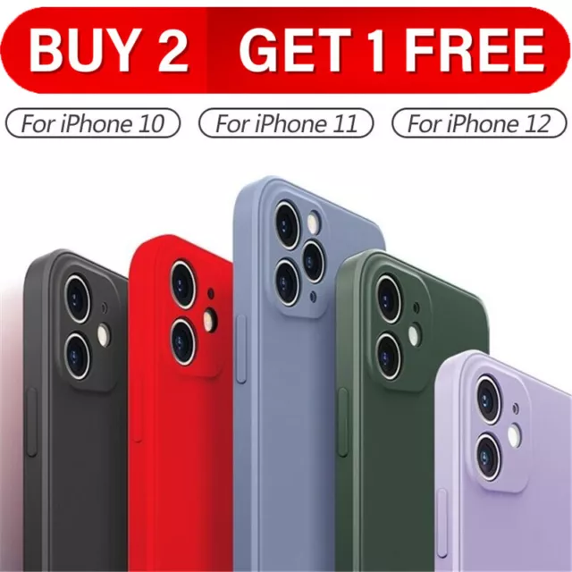 For iPhone 15 14 13 12 11 Pro Max X XS XR 8 Plus Silicone Case Camera Lens Cover