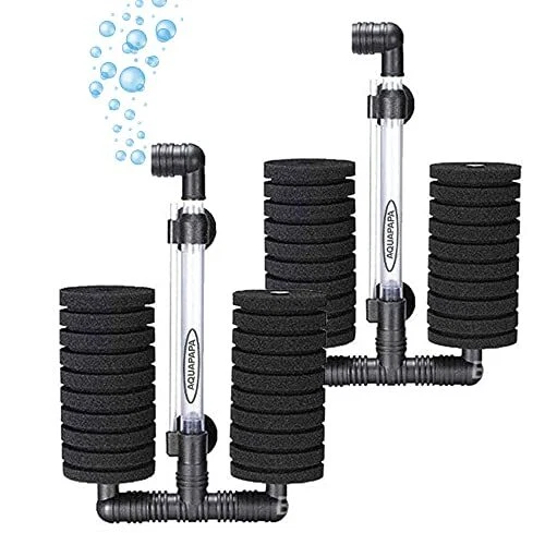 Aquarium Bio Sponge Filter 2 PCS for Fry Betta Shrimp Fish Tank Up to 55 Gal ...