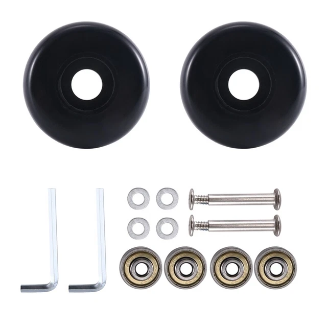 55Mm X 18Mm Luggage Suitcase Replacement Wheels, PU Swivel Caster Wheels Ca X2A8