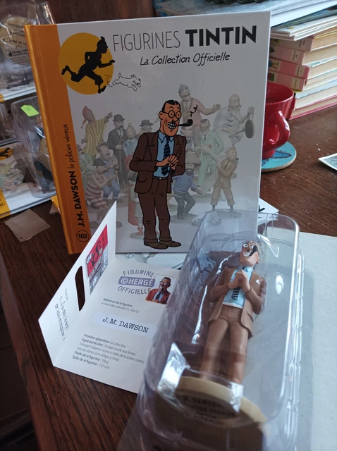 TINTIN - J.M. DAWSON FIGURE + BOOKLET + PASSPORT (4.5) - LA COLLECTION