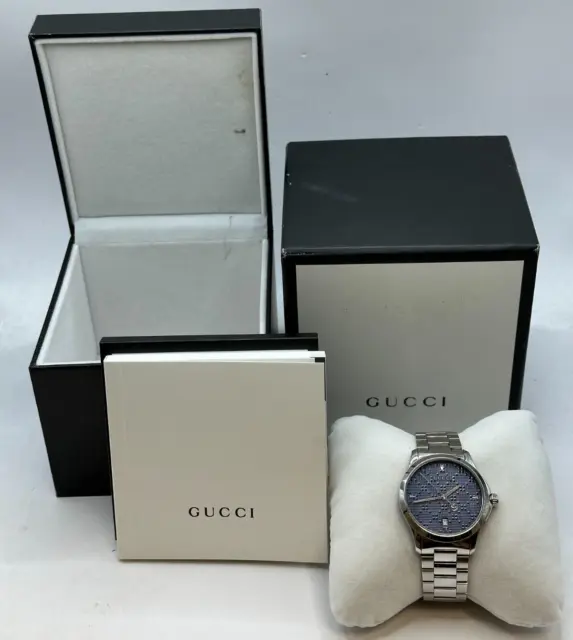 Gucci G Timeless Men's Watch Boxed With Paperwork *FREEPOST*