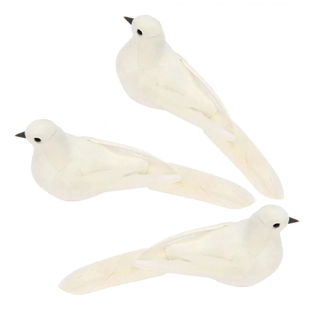3 Stück handgefertigte Vögel Taube Garten Terrasse Rasen Home Decor Statue 3