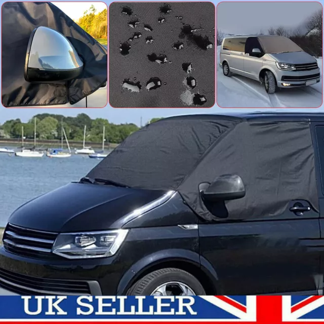 FOR VW CADDY 2004 ON DELUXE WINDSCREEN SCREEN CURTAIN WRAP COVER 247 BLACK  £17.49 - PicClick UK