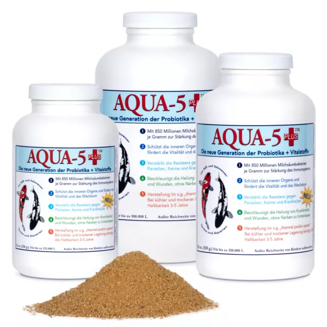 AQUA-5 PLUS Milchsäurebakterien & Probiotika Teichbakterien Koi Teich Aquarium