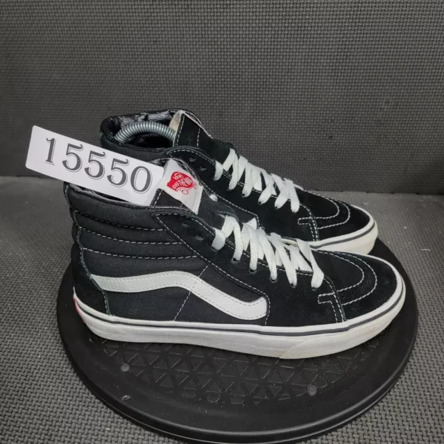 Vans SK8-Hi Shoes Womens Sz 6.5 Black White Skate Sneakers