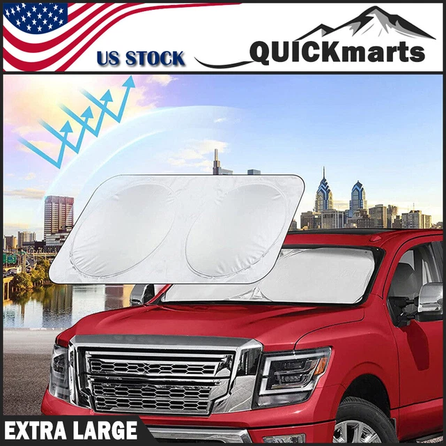 FOLDABLE JUMBO EXTRA Large Sun Shade Truck Van Car Windshield Visor
