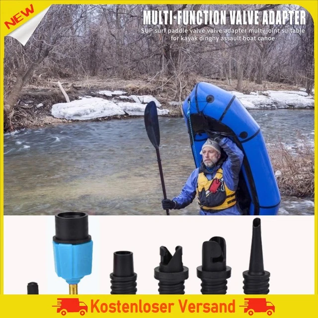 Rubber Boat Valve Adapter Paddle Board Kayak Air Valve Pump Compressor Converter