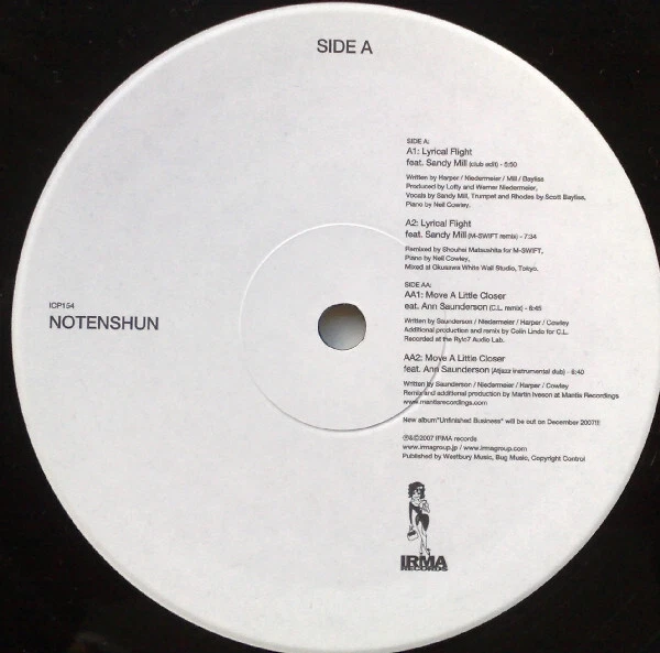 No Tenshun - Lyrical Flight / Move A Little Closer - New Vinyl Record - A4593z