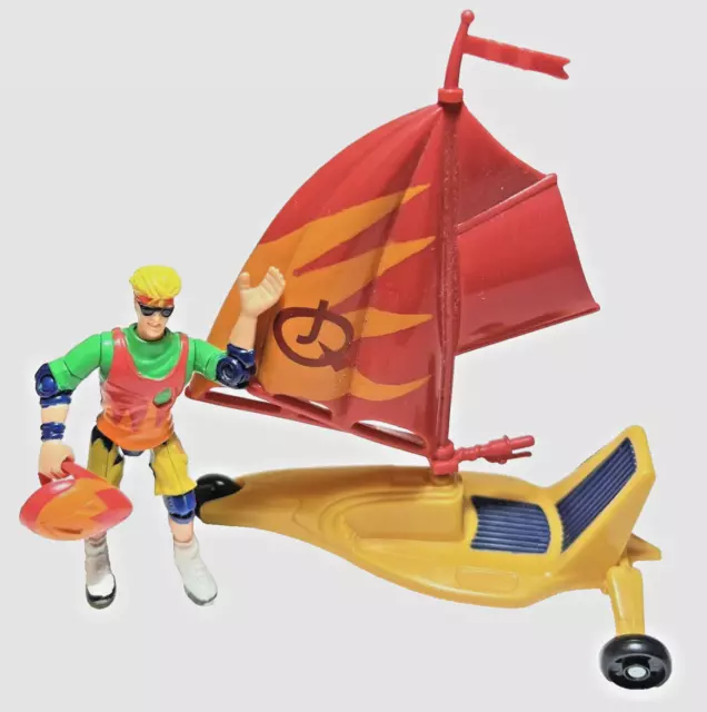 Johnny Jonny Quest X-Treme Action Figure Wind Sail & Helmut 3.25" Galoob 1996