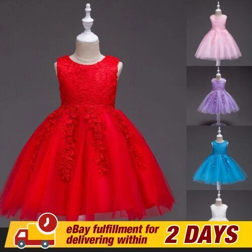 Abito tutù in pizzo principessa fiocco festa bambini abiti da sposa