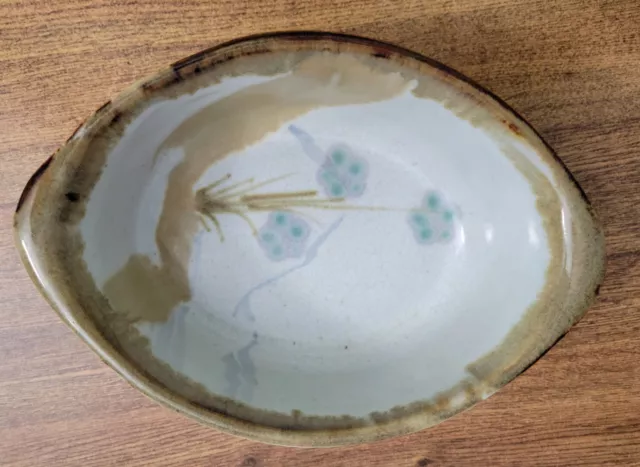 Hand Thrown Studio Art Stoneware Pottery Small Dish Bowl Artist Signed