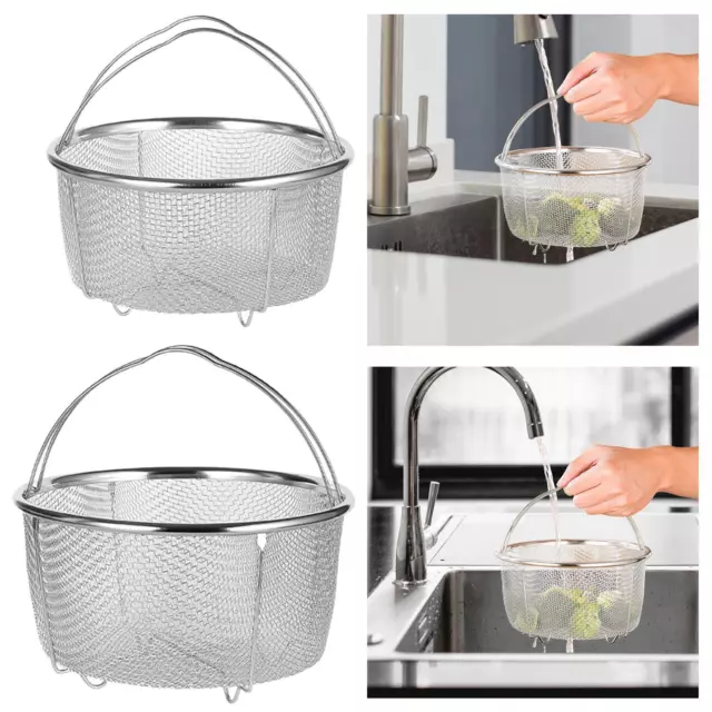 Multifunctional Steamer Basket Fruit Vegetable Strainer Large Capacity Anti