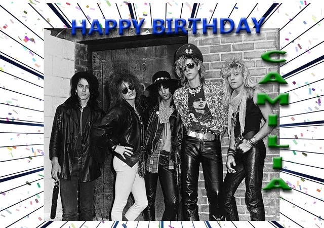 GUNS AND ROSES 1 Personalised Birthday Greeting Card A5 Friend / son ...