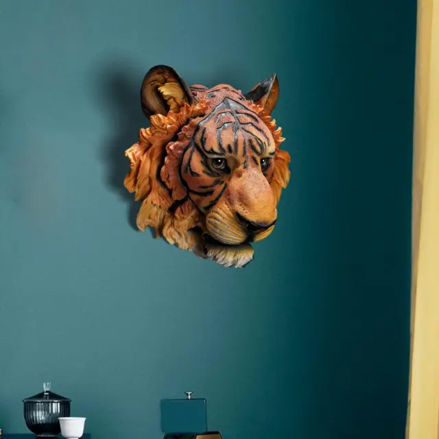 Resin Statues Wall Sculpture Gifts Figurine Bust Statue ,Animal Heads Wall Decor