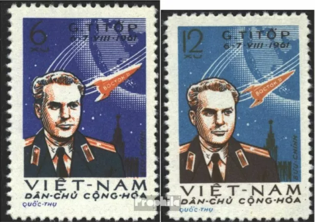 Vietnam 181-182 (kompl.Ausg.) postfrisch 1961 2. Weltraumflug durch G. Titow