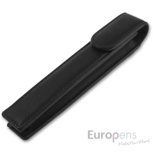 Europens Magnetic Leather Pen Case / Pouch - Black - Single & Double Available