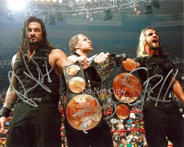 The Shield Signed Photo 8X10 Rp Autographed Picture Roman Reigns Seth Rollins
