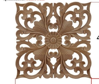 12cm Zasiene Fregi in Legno Decorativi per Mobili 4 Pezzi Legno Intagliato da Applicare Decorazione in Legno Intagliato Wooden Art Mobili per Decorativo Mobili Porta Telaio Mobili Angolo,12 
