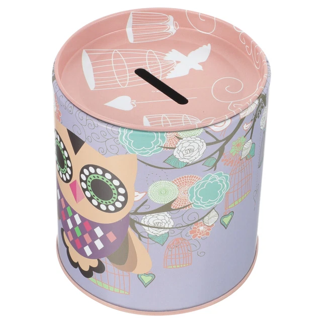 Tirelire Métal Vintage Billets Euros – Boîte épargne Décorative 12,5x11 Cm – Design Rétro Non Ouvrable – Idée Cadeau Enfant Ou Adulte