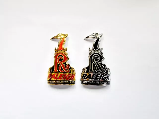 Raleigh Bike Head Badge Decal Sticker 3M Aluminium Replica