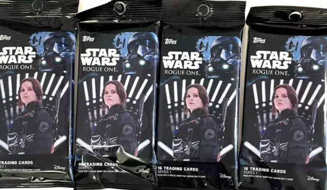 2017 Topps Star Wars Rogue One Series 1 Fat/Value Packs ( 4 Pack Lot