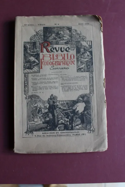 revue BIBLIO ICONOGRAPHIQUE - 1904  N°4