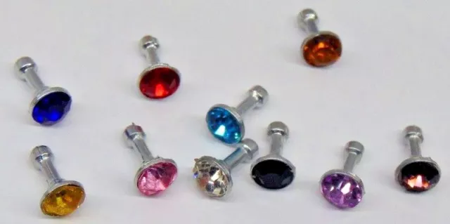 Rhinestone Anti Dust Plug Stopper Mixed Colors Cap for Cell Phone Ear 3.5mm