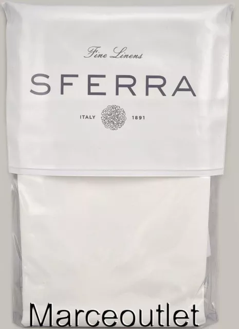 Sferra Finna 3460 Cotton Percale KING Pillowcases White