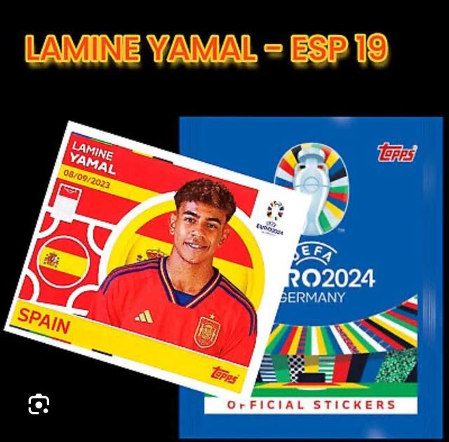 Auto' Lamine Yamal Euro 2024 Topps - Espagne RARE ! Numéro ESPPTW