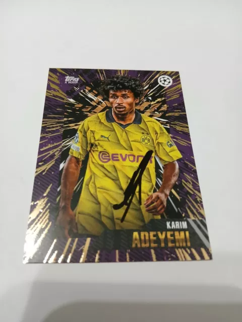 Trading Card signiert Karim Adeyemi Borussia Dortmund NEU