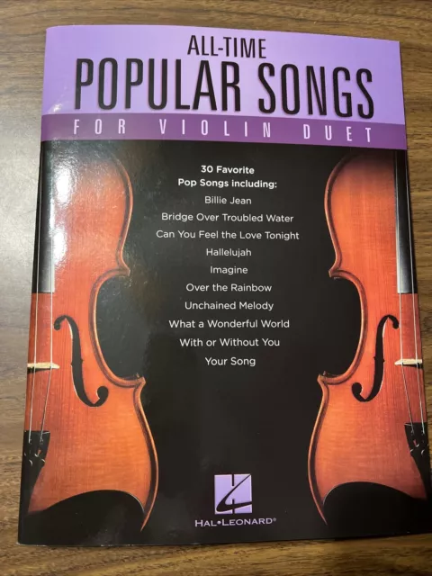 All-Time Popular Songs for Violin Duet String Duet Book NEW 000222449