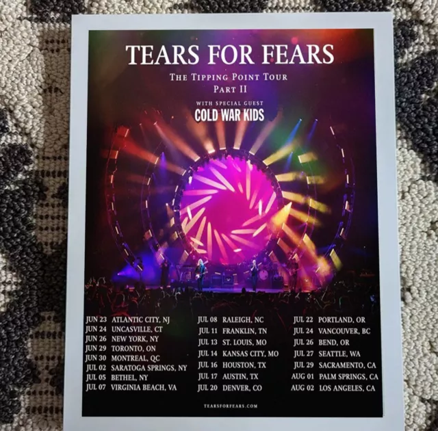 TEARS FOR FEARS The Tipping Point Tour 2023 Poster £11.57 PicClick UK