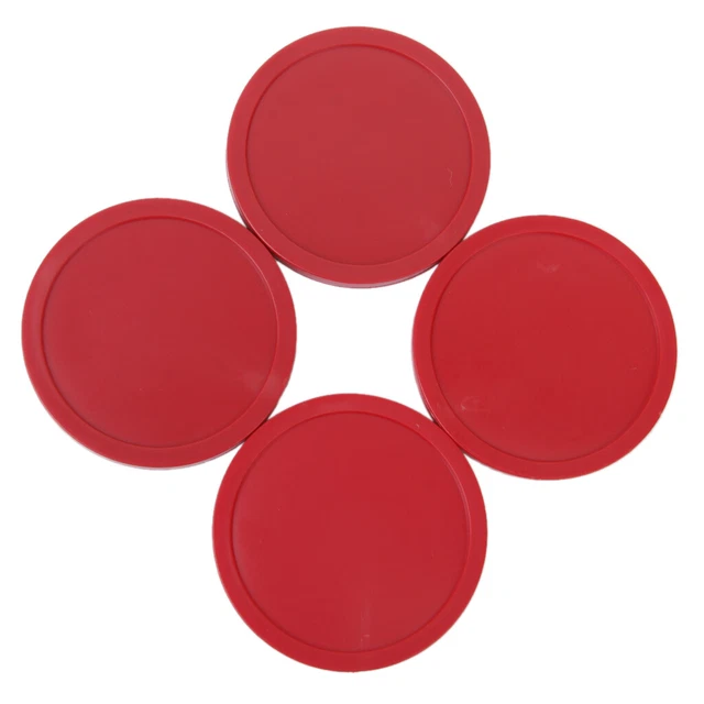 1 Satz 4Pcs Red Air Hockey Goalies Table Pucks 83mm GROßE Filzschieberschlägel